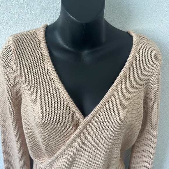 Lovers + Friends Cream V-Neck Sweater - Picture 4 of 9